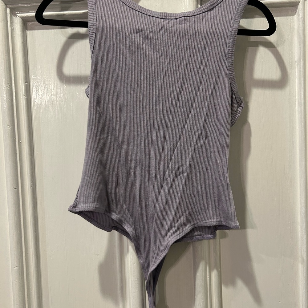 Lulu's Lavender Ribbed Bodysuit